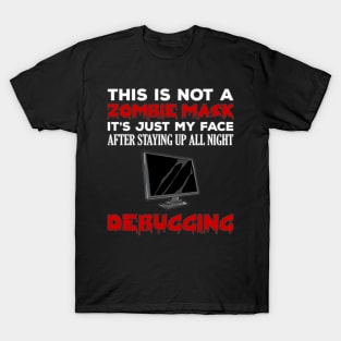 Zombie Software Developer Debugging Halloween Gift T-Shirt